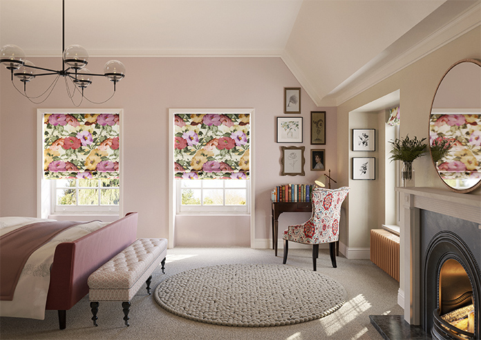Amelia Faux Silk, Berry Blush - Roman Blind - Image 8